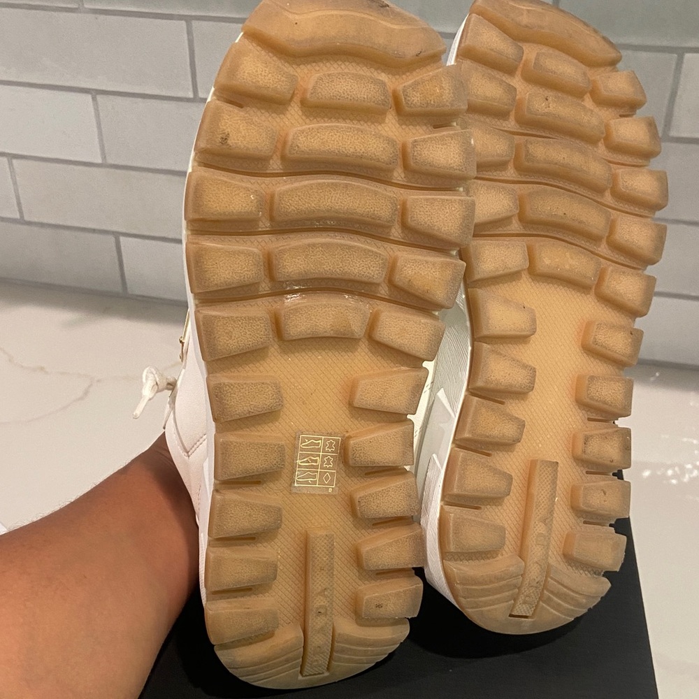 Prada Ivory Lace-Up Sneakers 38 - Picture 9 of 17